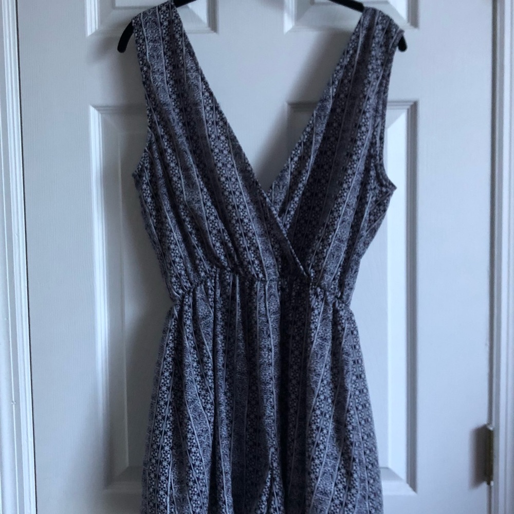 Hippie Love Blue & White Print Romper